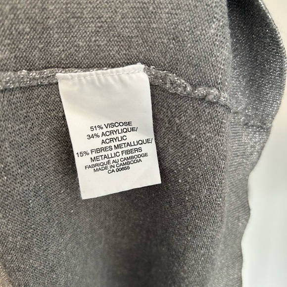 Smart Set Metallic Gray Knit Top - Picture 4 of 4